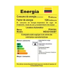 Etiqueta de eficiencia energética de la lavadora Hisense WD3S1543BT.