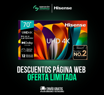 Hisense Televisor smart 70" 70A6N OS VIDAA UHD | 4K