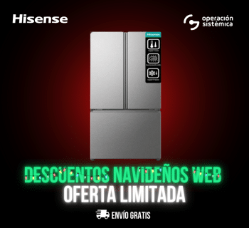 Nevecon Hisense no frost hisense, los mejores precios con operación sistémica.