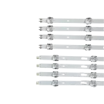 Kit de barras LED UN55TU8000KXZL con conectores de precisión y fijación optimizada.