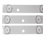 Barras LED de repuesto para televisores CLED-43SME3 y CLED-43A03 con lentes ópticas de alta eficiencia.
