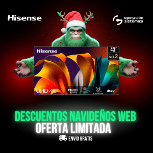 Hisense Televisor 43" Smart 43A6N, en operación sistémica, todo al mejor precio.