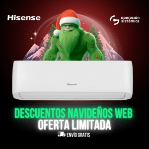 Aire Acondicionado Hisense brissa, al mejor precio solo en operación sistémica.