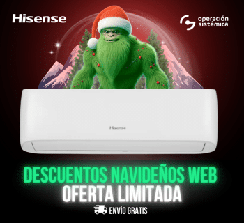 Aire Acondicionado Hisense brissa, al mejor precio solo en operación sistémica.