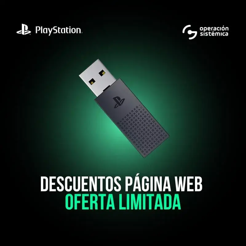 Adaptador USB PlayStation Link para PS5, compatible con auriculares PULSE Explore y PULSE Elite.