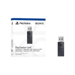 Empaque oficial del adaptador USB PlayStation Link, mostrando el dispositivo y su compatibilidad.