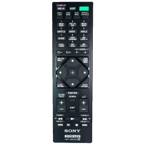 control remoto Sony RMT-AM420U con múltiples botones de función y diseño ergonómico.