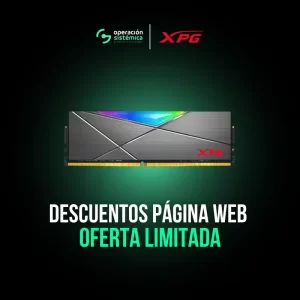 Promoción de la memoria RAM XPG Spectrix D50 16GB DDR4 3200MHz con descuentos en Operación Sistémica.