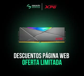 Promoción de la memoria RAM XPG Spectrix D50 16GB DDR4 3200MHz con descuentos en Operación Sistémica.