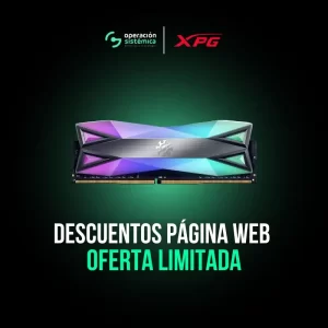 Promoción de la memoria RAM XPG Spectrix D60G 8GB DDR4 3200MHz con descuentos en Operación Sistémica.