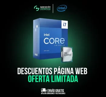 Promoción del procesador Intel Core i7-13700K con descuentos en Operación Sistémica.