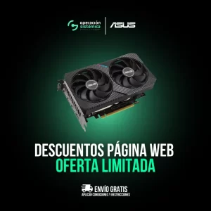 Promoción de la tarjeta gráfica ASUS NVIDIA RTX 3060 Ti con descuentos en Operación Sistémica.