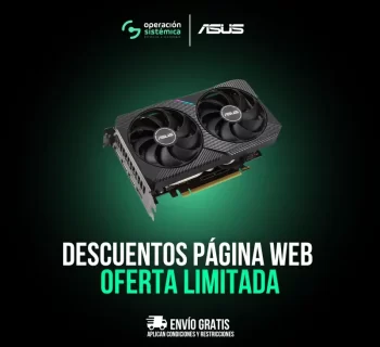 Promoción de la tarjeta gráfica ASUS NVIDIA RTX 3060 Ti con descuentos en Operación Sistémica.