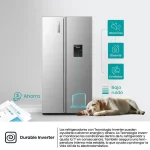 Nevecon HISENSE BCD-558W con Tecnología Inverter, bajo ruido, alta eficiencia y ahorro energético