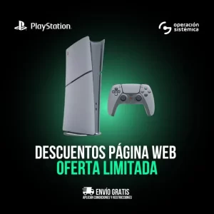 Consola PlayStation 5 edición aniversario, destacando su diseño conmemorativo y oferta con envío gratis.