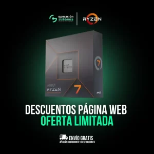 Promoción del procesador AMD Ryzen 7 7700X con descuentos en Operación Sistémica.