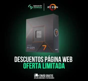 Promoción del procesador AMD Ryzen 7 7700X con descuentos en Operación Sistémica.