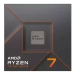 Caja del procesador AMD Ryzen 7 7700X con diseño moderno.