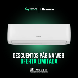 Aire acondicionado Hisense Brissa Convencional en promoción con envío gratis.