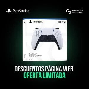 Control para ps5 original del control DualSense blanco para PS5, promoción exclusiva en Operación Sistémica.