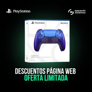 Control para PS5 DualSense Chroma Indigo con acabado metálico y diseño ergonómico