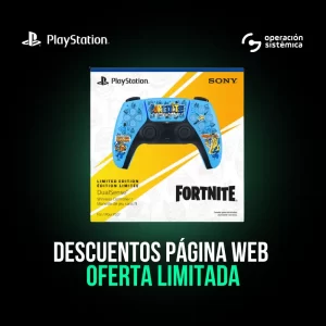 Control para PS5 DualSense edición Fortnite con diseño exclusivo y detalles en azul