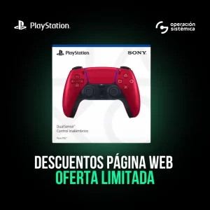 Control para Rojo Volcánico para PS5 con promoción especial en Operación Sistémica.