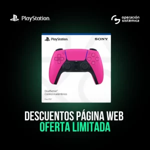 Control para PS5 DualSense Rosa Nova - Empaque oficial con diseño llamativo