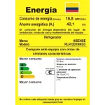 Etiqueta de consumo energético de la nevera Hisense Minibar BC-93A