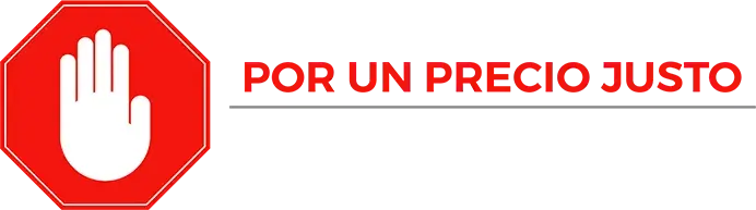 Sello de Por un Precio Justo en defensa del consumidor.