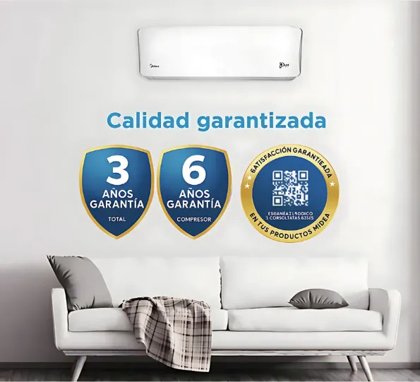 aire acondicionado midea 12000btu garantia 6 anos panel tactil
