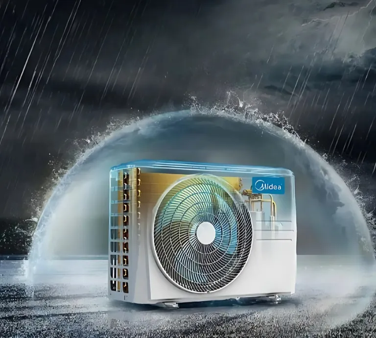 unidad exterior midea 12000btu resistente lluvia Recubrimiento anticorrosivo